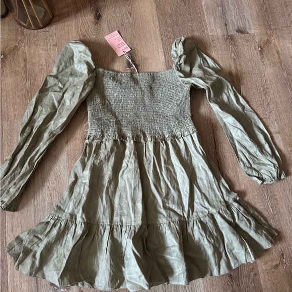 red herring green sequin dress Olive Hand Smock Dress – Elfin Kidz